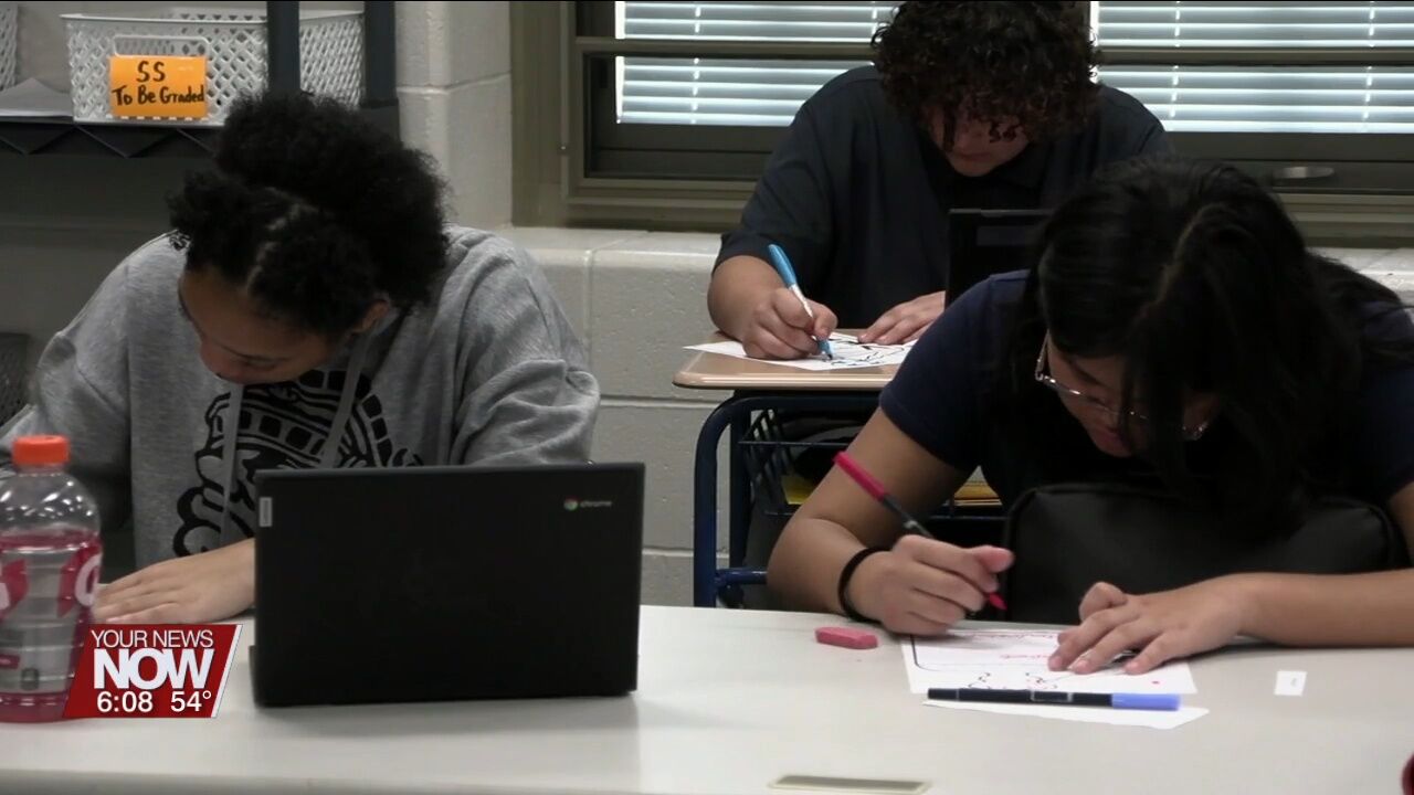 8th graders at Liberty Arts write letters to the veterans going on the Honor Flight